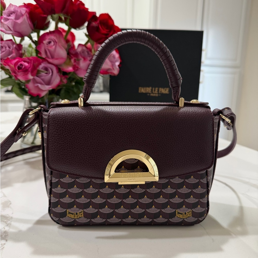 Faure Le Page Parade Soft 19 Burgundy Crossbody Bag